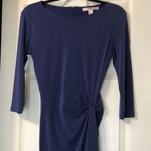 Forever 21 Blue Long Sleeve Knot Dress Size Small